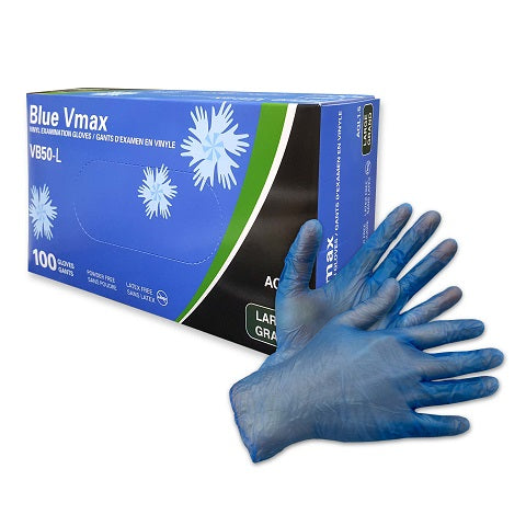 YUKCO, Blue Vmax Vinyl Examination Gloves