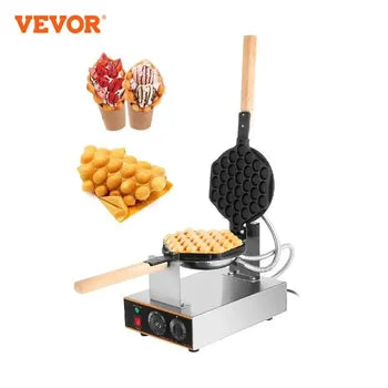 BUBBLE WAFFLE MAKER, MANUAL THERMOSTAT, IRON, 110V