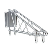 Supports doubles en fil North Star, fixations murales, finition chromée
