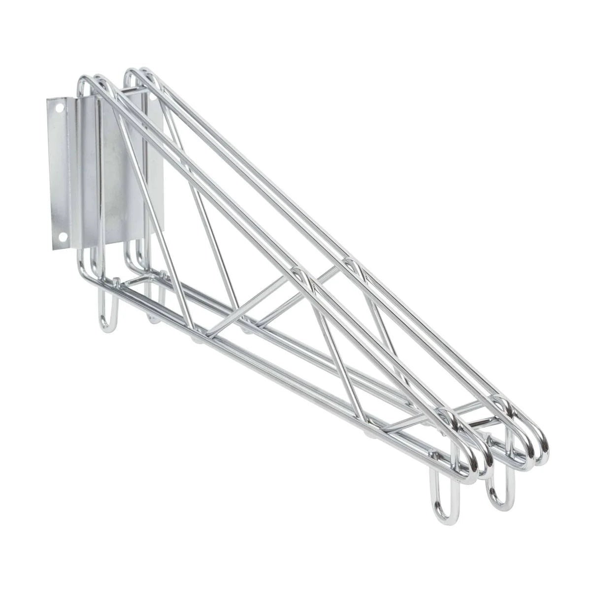 Supports doubles en fil North Star, fixations murales, finition chromée