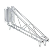 Supports doubles en fil North Star, fixations murales, finition chromée
