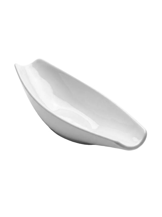 Melamine 13" Shiny White Scoop Plate