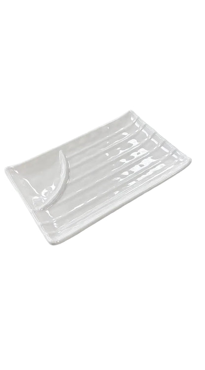 Melamine 8.7" White Rectangular Plate