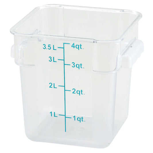 Square Storage Container, Clear Polycarbonate
