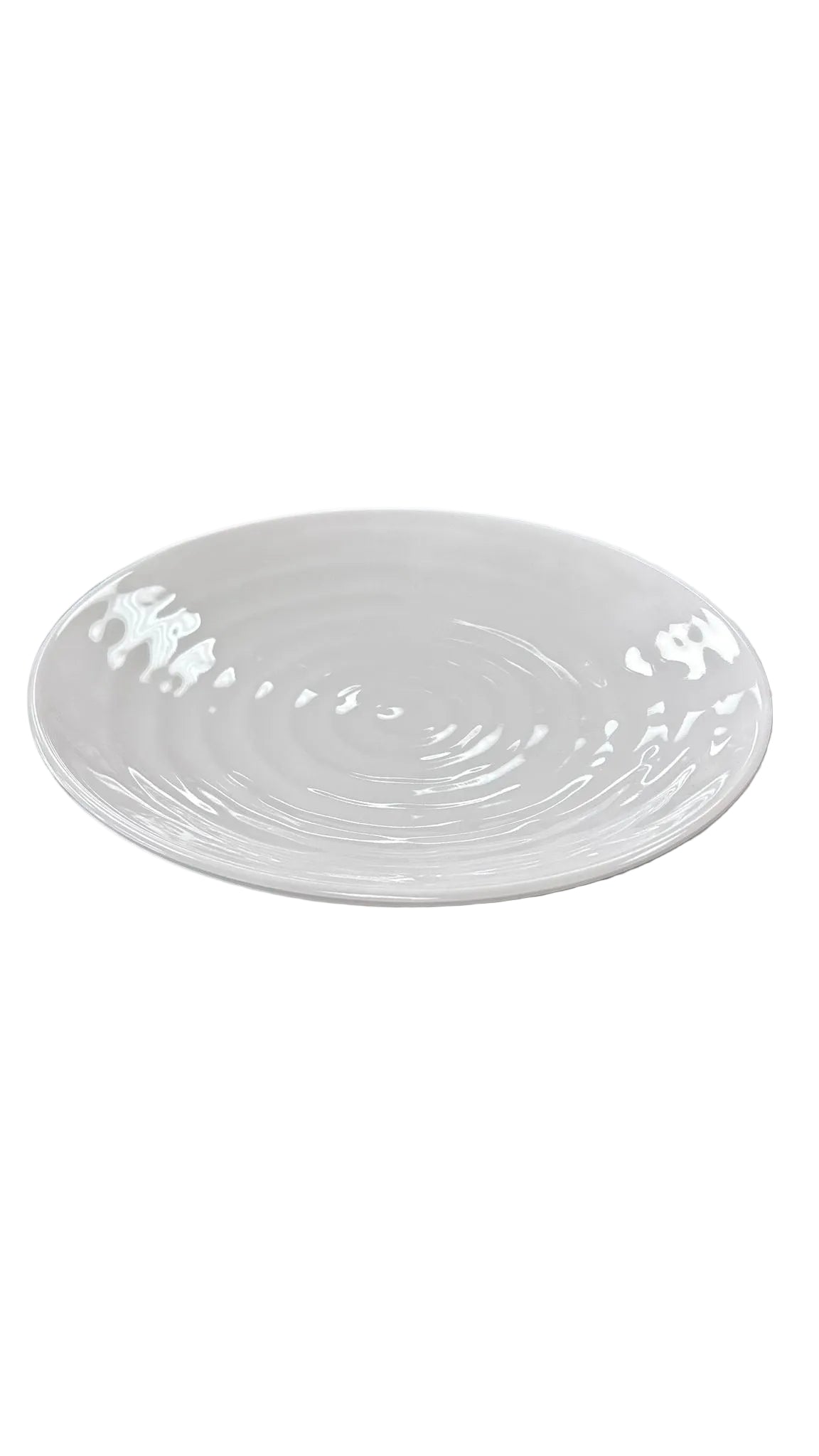 Melamine White Swirl Round Plate (Xs / S / M / L / Xl)