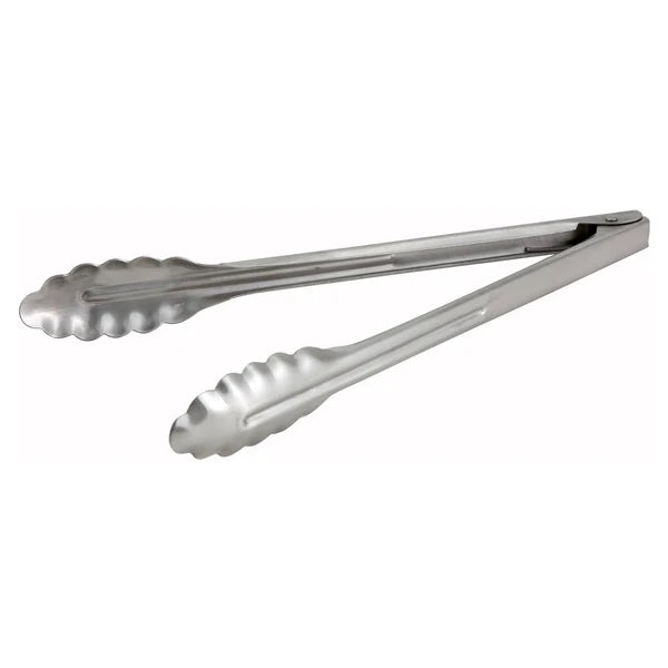 WINCO Stainless Steel Utility Tongs, Extra Heavyweight