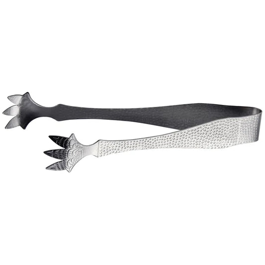 WINCO 7” Ice Tongs, 5 Prongs, Textured Stainless Steel