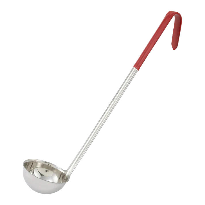 WINCO One-Piece Stainless Steel Ladle, Color-Coded Handles