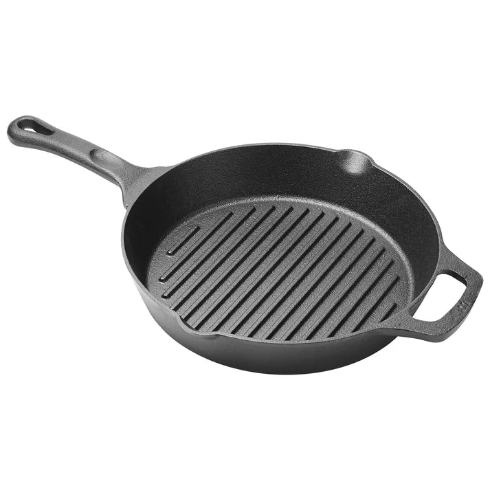 WINCO 10-1/4" Round FireIron Cast Iron Grill Pan
