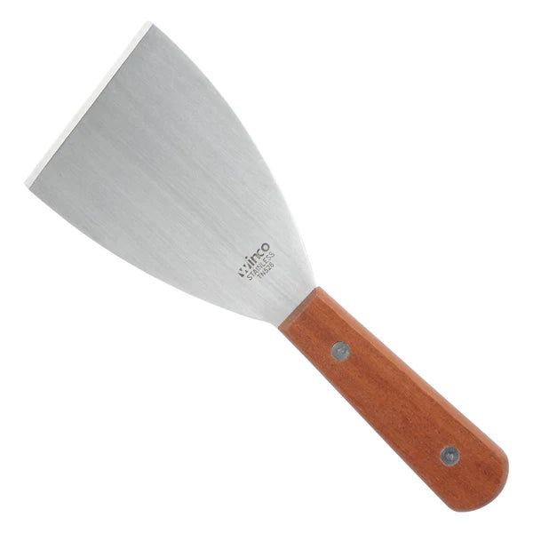 Winco Scraper, Wooden Handle, 4-1/2” X 3-1/8” Blade Sku: Tn526