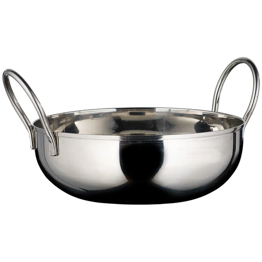 WINCO Kady Bowl with Welded Handles, Stainless Steel, 1.5" H