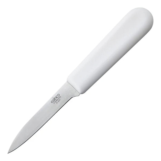 WINCO Paring Knife, White Polypropylene Handle