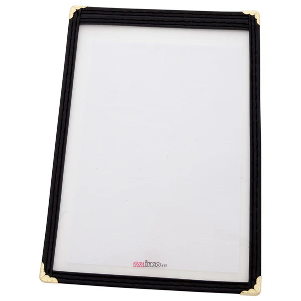 WINCO Single Pocket Menu Cover - Black