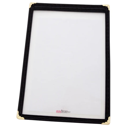 WINCO Single Pocket Menu Cover - Black