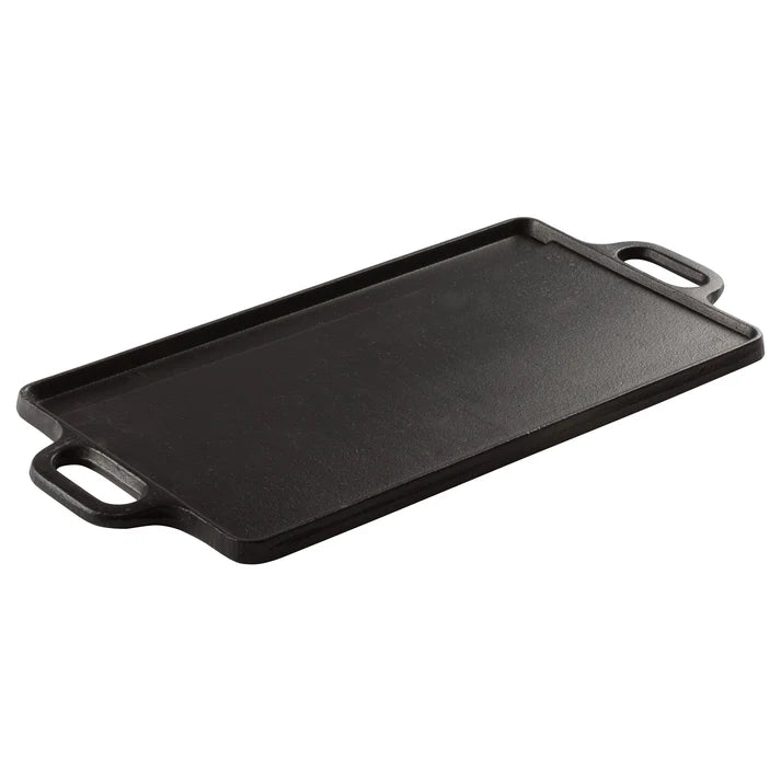 Winco Reversible Cast Iron Griddle/Grill, 20" X 9-1/2"