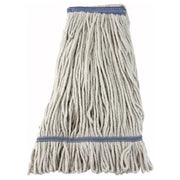 Tête de balai à franges humide Winco en mélange de coton et polyester de qualité supérieure, à boucles