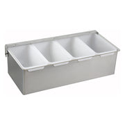 Support à condiments Winco avec base en acier inoxydable