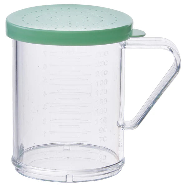 Winco 10 Oz Dredge With Color Snap-On Lid