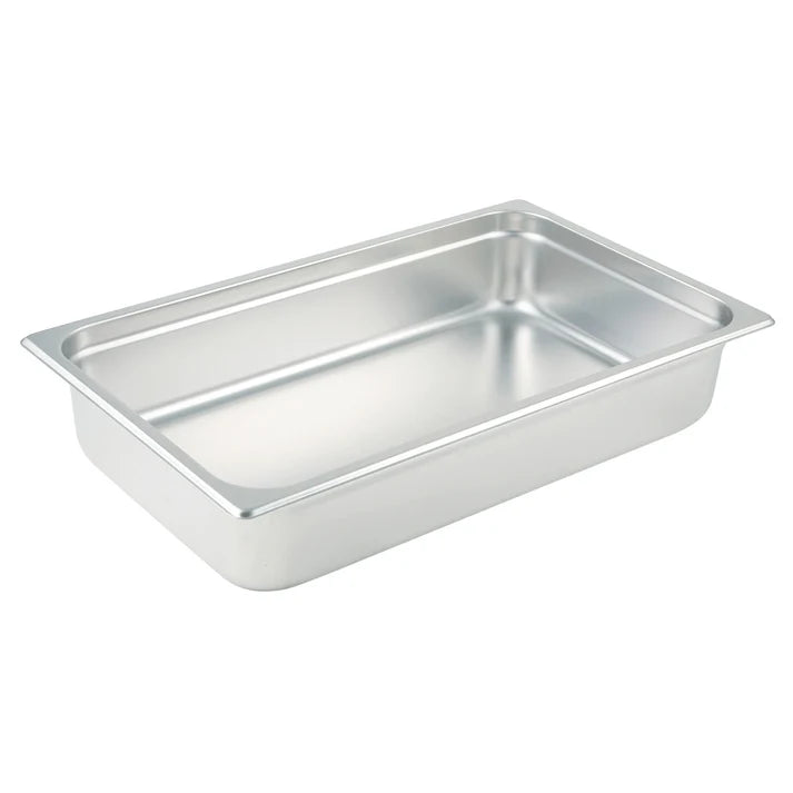 Winco Anti-Jam Steam Pan, 25 Gauge Stainless Steel