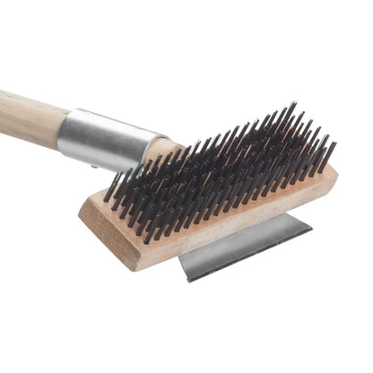 WINCO Pizza Oven Wire Brush with Metal Scraper
