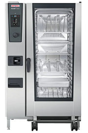 Four mixte à gaz naturel Rational iCombi Classic simple, taille réelle 20 niveaux, avec technologie Climaplus - 208/240 V, monophasé