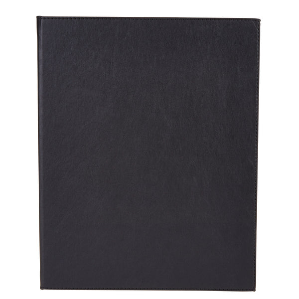 Winco Two-View Menu Cover - Black, 8-1/2" X 11"