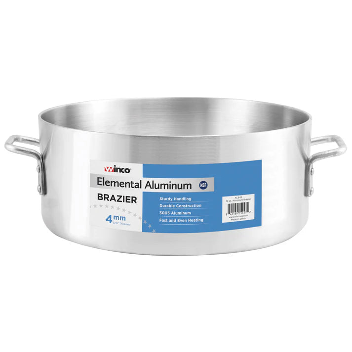 Brasier Winco en aluminium élémentaire, 4 mm