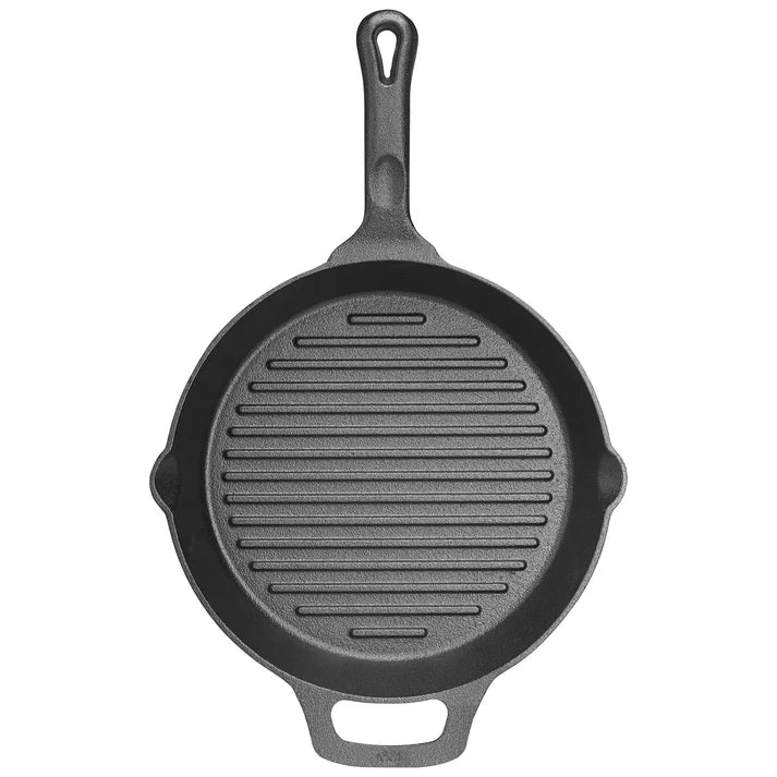 WINCO 10-1/4" Round FireIron Cast Iron Grill Pan