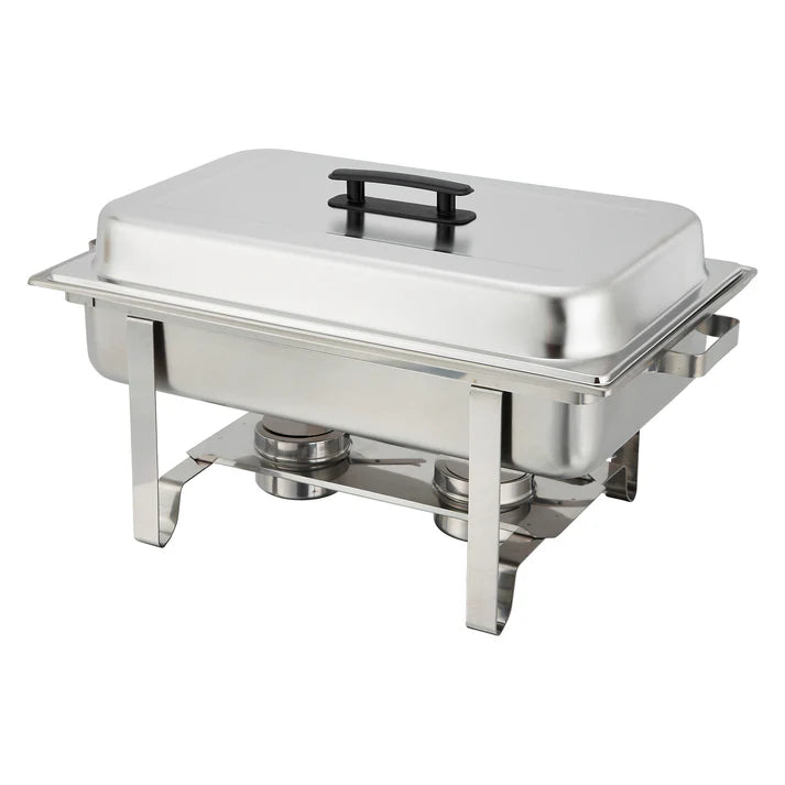 WINCO Newburg 8 Quart Full-Size Chafer, Stainless Steel