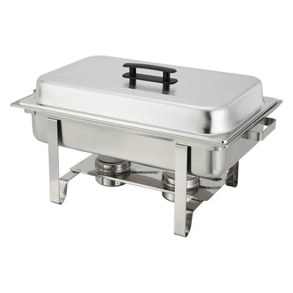 WINCO Newburg 8 Quart Full-Size Chafer, Stainless Steel