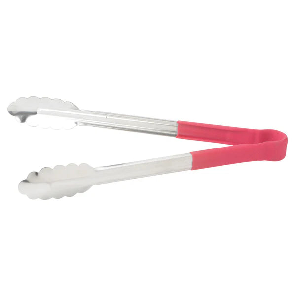 WINCO Heat Resistant Heavy-Duty Utility Tongs with Polypropylene Handle