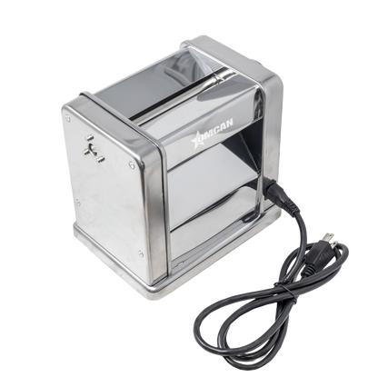 Electric Pasta Sheeter with 3 Cutters, Silver