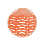 Globe Anti-Splash Eva Urinal Screen - 6.5"L X 6.5"W X 0.5"H / Orange Mango