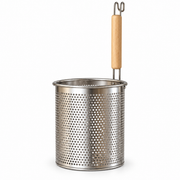 Perforated Pasta Boil Basket with Long Handle