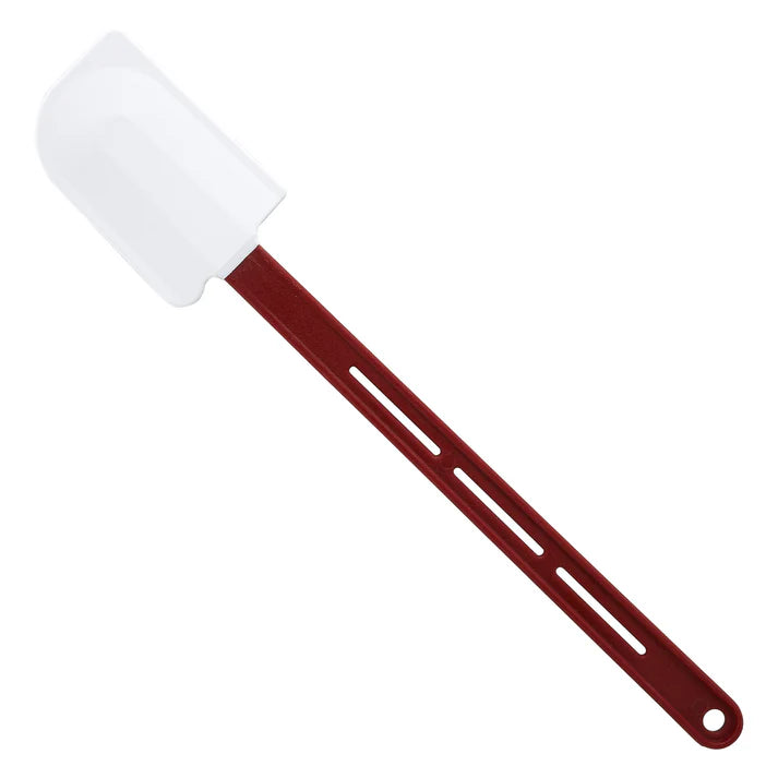 WINCO Silicone Scraper, Flat Blade, Heat Resistant, Red Handle, NSF