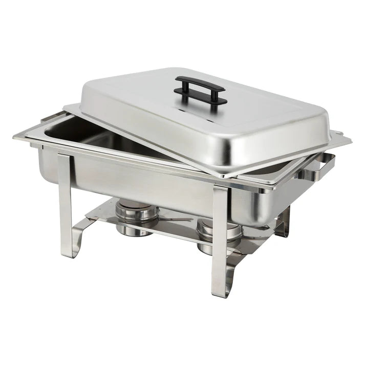 WINCO Newburg 8 Quart Full-Size Chafer, Stainless Steel