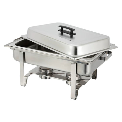 WINCO Newburg 8 Quart Full-Size Chafer, Stainless Steel