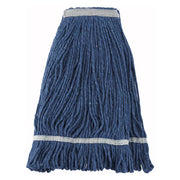 Tête de balai à franges humide Winco en mélange de coton et polyester de qualité supérieure, à boucles