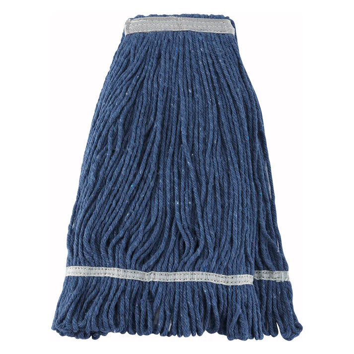 Tête de balai à franges humide Winco en mélange de coton et polyester de qualité supérieure, à boucles