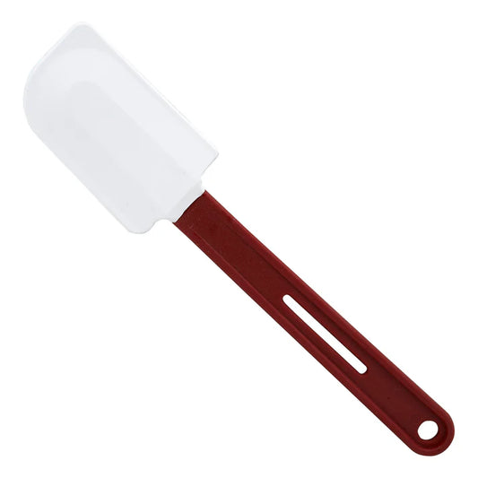 WINCO Silicone Scraper, Flat Blade, Heat Resistant, Red Handle, NSF