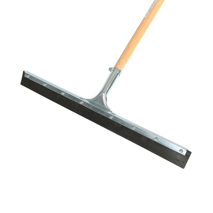 GLOBE Straight Black Rubber Squeegee - 18"L / Black/ Silver