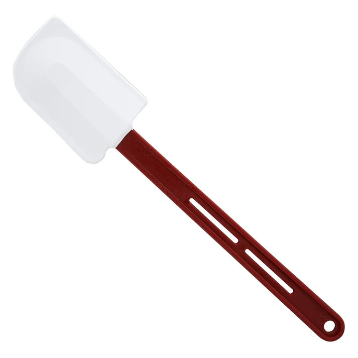 WINCO Silicone Scraper, Flat Blade, Heat Resistant, Red Handle, NSF