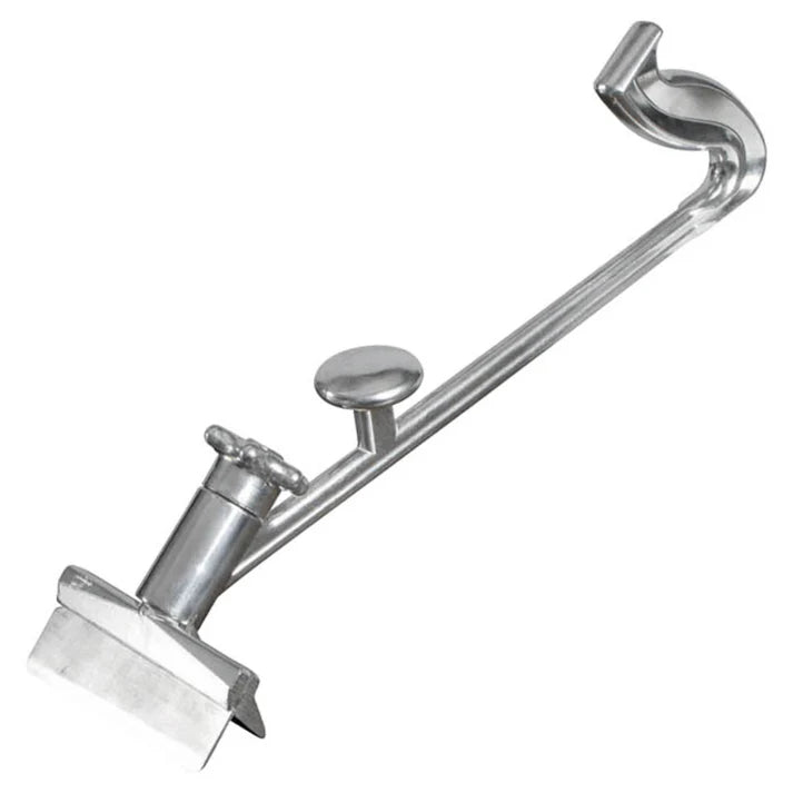 WINCO 16" Aluminum Grill Scraper with Splash Guard and Dual Handles