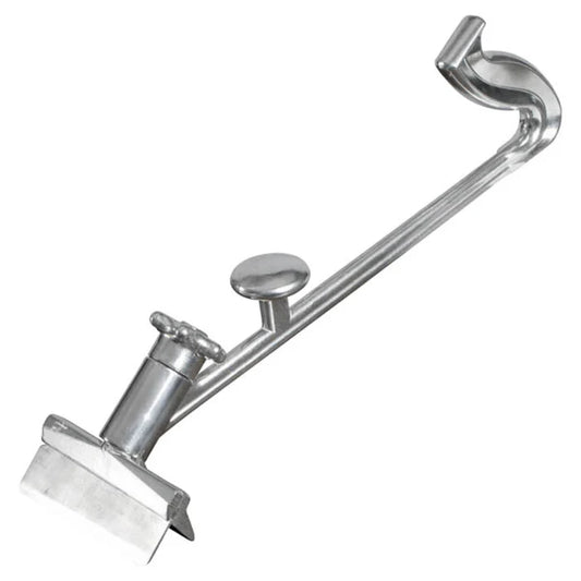 WINCO 16" Aluminum Grill Scraper with Splash Guard and Dual Handles