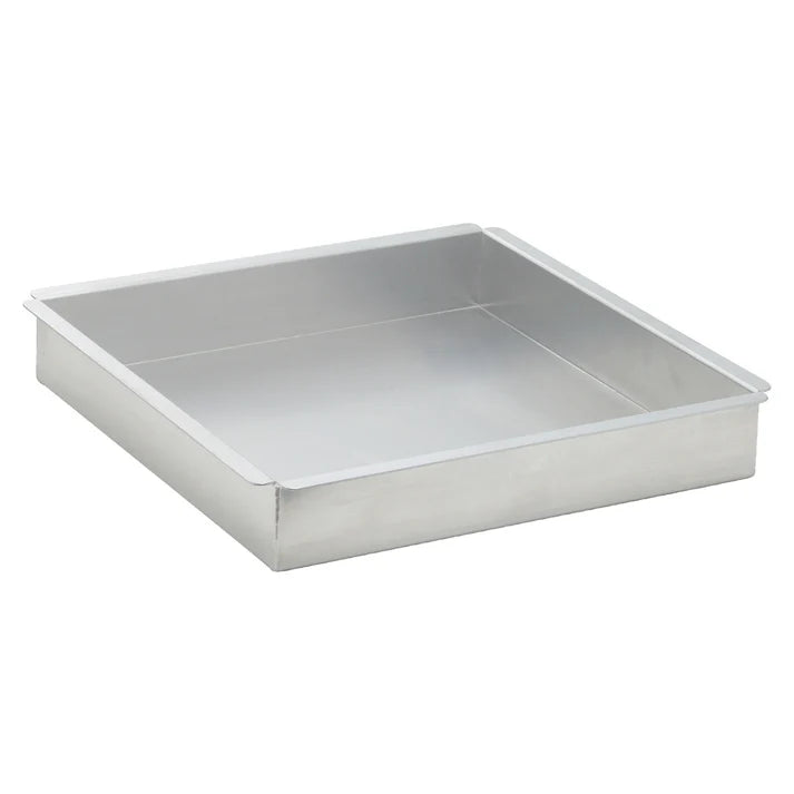 WINCO Square Cake Pan, Aluminum - 12” x 12” x 2”