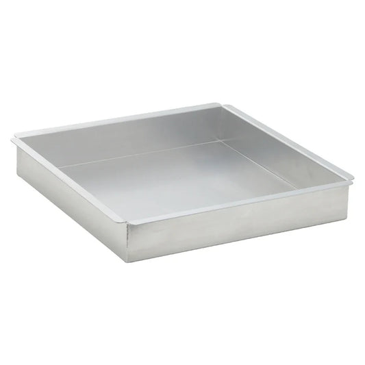 WINCO Square Cake Pan, Aluminum - 12” x 12” x 2”