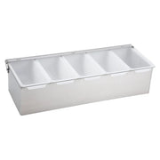 Support à condiments Winco avec base en acier inoxydable