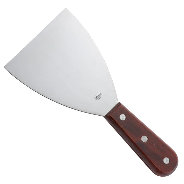 WINCO Scraper, Wooden Handle, 4-7/8” x 4” Blade