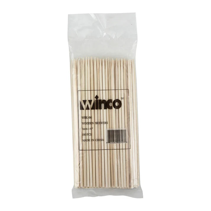 Brochettes de bambou Winco, 100/sac