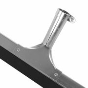 Globe Straight Black Rubber Squeegee - 18"L / Black/ Silver